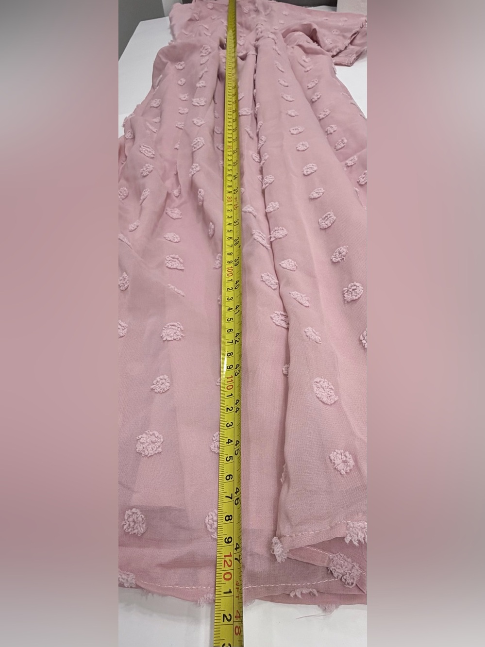 Chic Soul Pink Swiss Dot Surplice Midi Dress 3X Boho - Picture 8 of 10